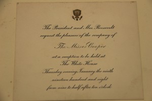 White House reception attended by Willie Cooper and Florence Stratton